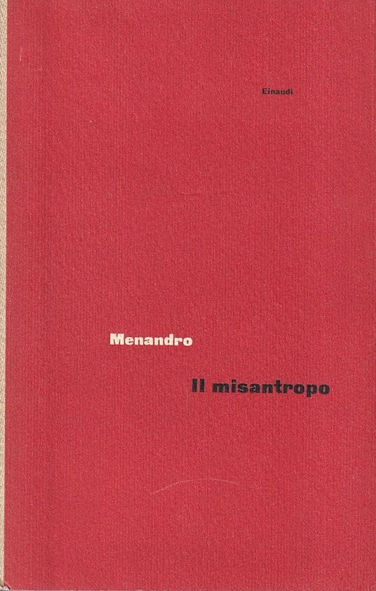 Il Misantropo - Menandro - copertina