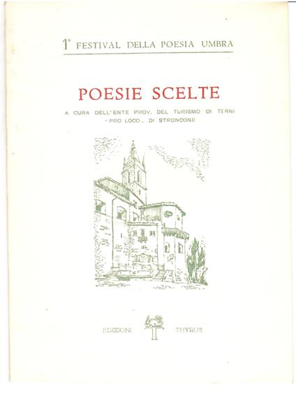 1° Festival Della Poesia Umbra Poesie Scelte - copertina