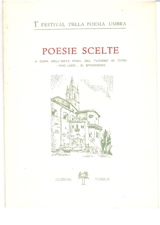 1° Festival Della Poesia Umbra Poesie Scelte - copertina