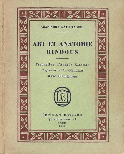 Art et Anatomie hindous - Rabindranath Tagore - copertina