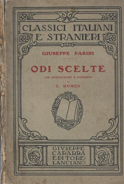 Odi Scelte - Giuseppe Parini - copertina