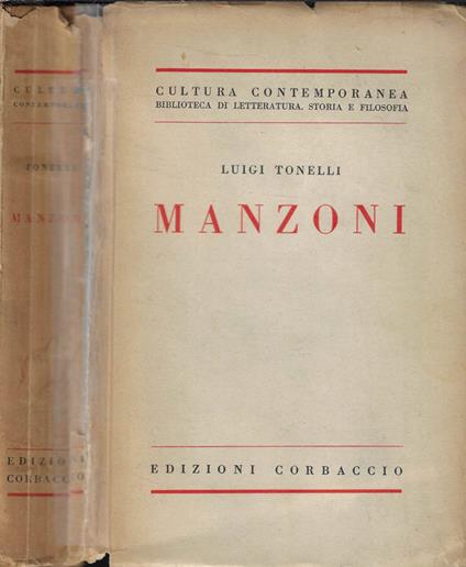 Manzoni - Luigi Tonelli - copertina