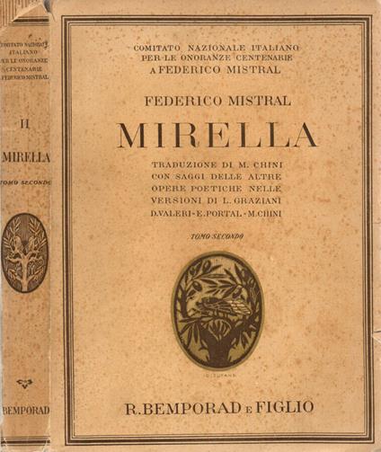 Mirella. Tomo secondo - Frédéric Mistral - copertina