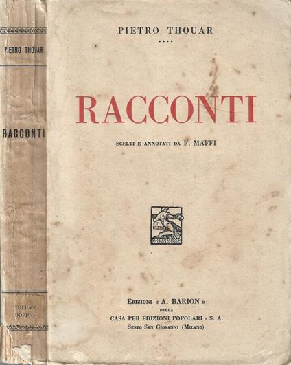 Racconti - Pietro Thouar - copertina