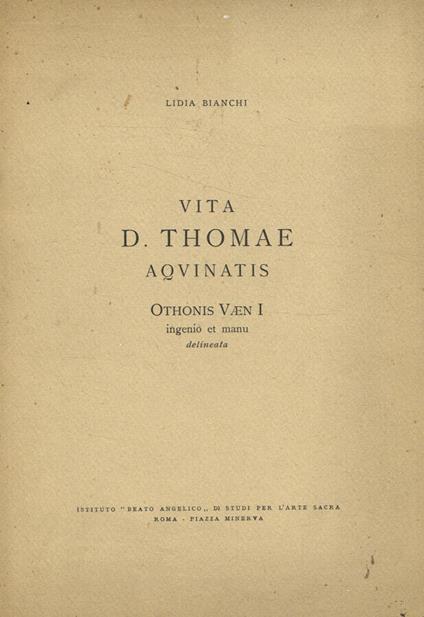 Vita D. Thomae Aquinatis - Lidia Bianchi - copertina