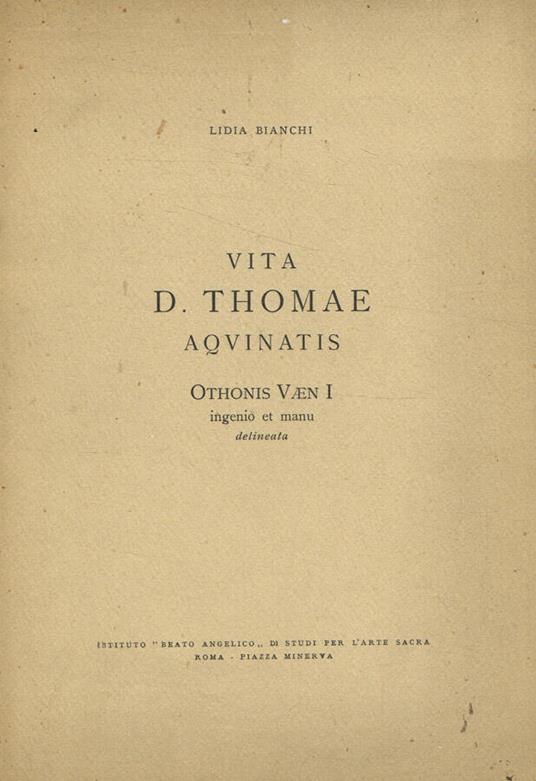 Vita D. Thomae Aquinatis - Lidia Bianchi - copertina