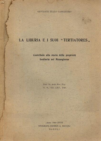 La Liburia e i suoi Tertiatores - copertina