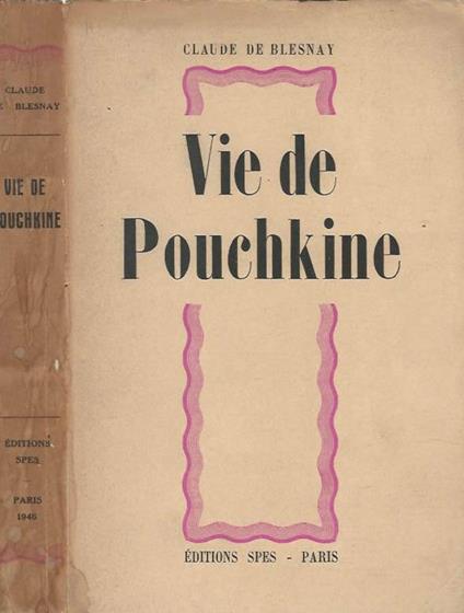 Vie de Pouchkine - copertina