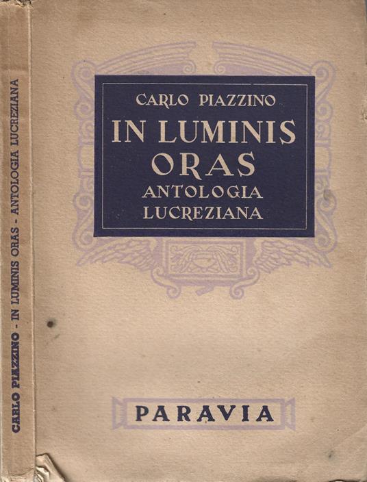 In Luminis Oras - copertina