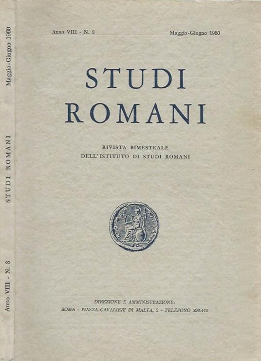 Studi Romani - copertina