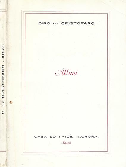 Attimi - Carlo De Cristofaro - copertina