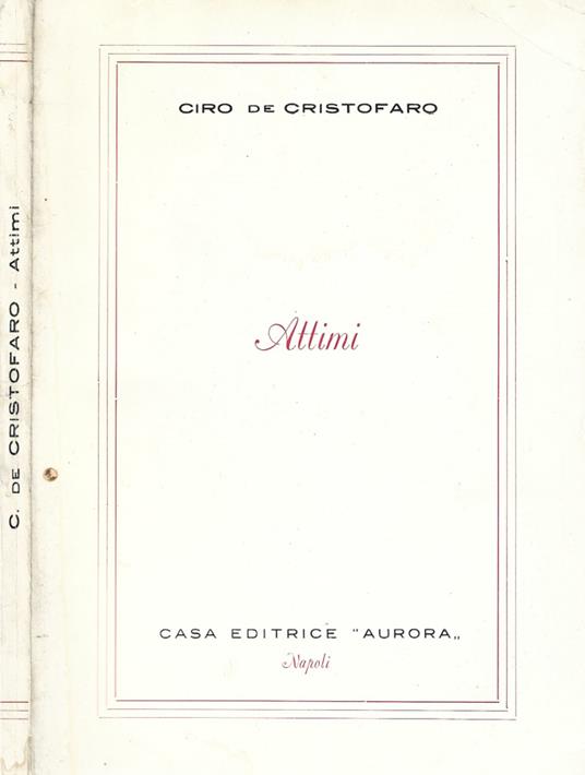 Attimi - Carlo De Cristofaro - copertina