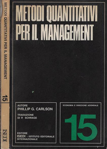 Metodi quantitativi per il management - copertina
