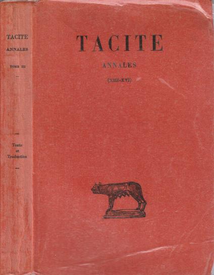 Annales tomo III - P. Cornelio Tacito - copertina