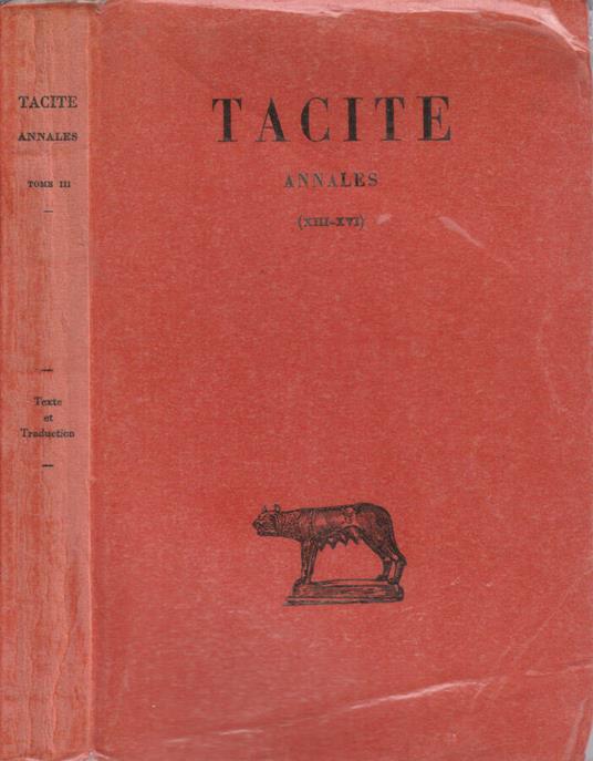 Annales tomo III - P. Cornelio Tacito - copertina
