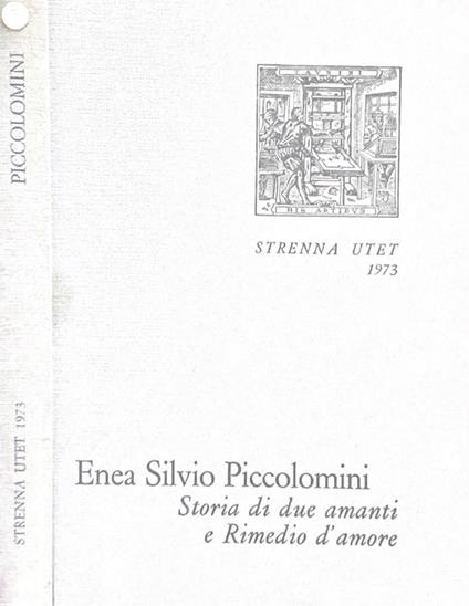 Storia di due amanti e rimedio d'amore - Enea S. Piccolomini - copertina