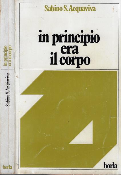 In principio era il corpo - Sabino Acquaviva - copertina