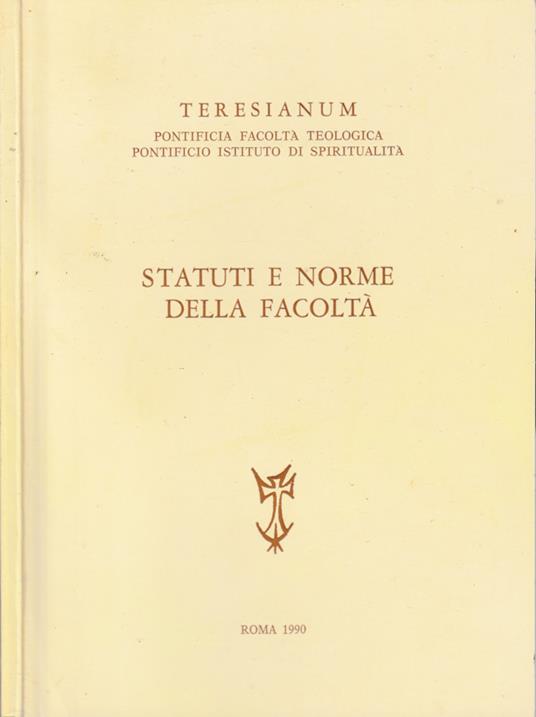 Statuti e norme della facoltà - copertina