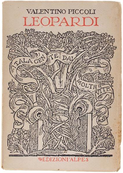 Leopardi - Valentino Piccoli - copertina