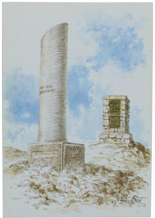 La Colonna Mozza Di Q.2105 Ed Il Cippo Austriaco Di Q.2101 Sul Monte Ortigara. Cartolina Ricordo - A.N.A - copertina