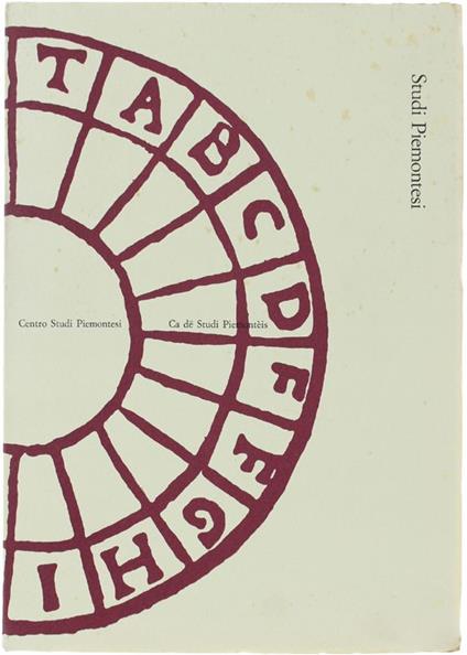 Studi Piemontesi. Vol. Xix - 1990, Fasc.2. [Ottimo] - Autori Vari - copertina