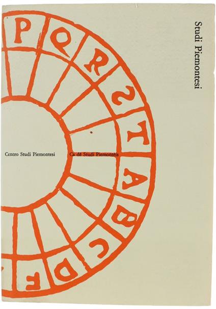 Studi Piemontesi. Vol.Xiii - 1984, Fasc. 1. [Ottimo] - Autori Vari - copertina
