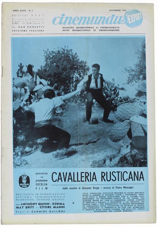 Cinemundus Export N. 6 / 1953: Cavalleria Rusticana - copertina