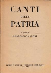 Canti della patria - Francesco Sapori - copertina
