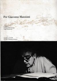 Per Giacomo Manzoni - copertina