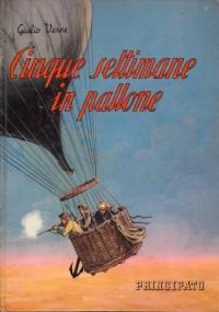 Cinque settimane in pallone - Jules Verne - copertina
