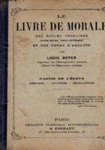 Le livre de morale des Ecoles p - Partie de l’élève