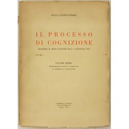 Il processo di cognizione secondo il rito vigente dal 1¡ Gennaio 1951. Vol. I (Unico pubblicato) - Procedimento davanti al Tribunale al Pretore e al Conciliatore - copertina