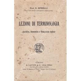 Lezioni di terminologia giuridica, economica e finanziaria inglese - Nicola Spinelli - copertina