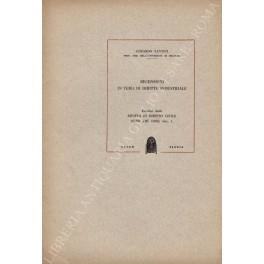 Recensioni in tema di diritto industriale - Gerardo Santini - copertina