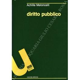 Diritto pubblico - Achille Meloncelli - copertina