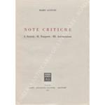 Note critiche. I - Società; II -Trasporti; III - Assicurazioni
