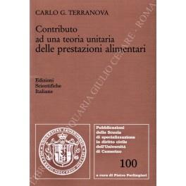 Contributo ad una teoria unitaria delle prestazioni alimentari - Carlo G. Terranova - copertina