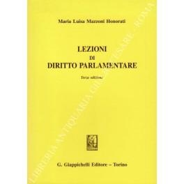 Lezioni di diritto parlamentare - M. Luisa Mazzoni Honorati - copertina
