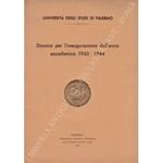 Discorsi per l'inaugurazione dell'anno accademico 1943-1944 dell'Università degli Studi di Palermo