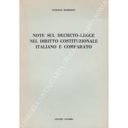 Note sul decreto-legge nel diritto costituzionale italiano e comparato - copertina