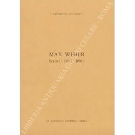 Max Weber. Scritti (1895 1898) - Luigi Capogrossi Colognesi - copertina