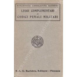 Leggi complementari ai codici penali militari (1915 - 1940) - copertina