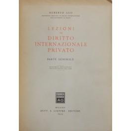 Lezioni di diritto internazionale privato. Parte generale - Roberto Ago - copertina