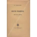 Iniziativa parlamentare. Studio di diritto parlamentare