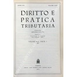 Diritto e Pratica Tributaria. Diretta da Victor Uckmar. Vol. XLII - 1971 - copertina