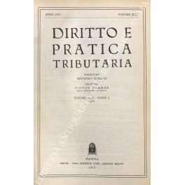 Diritto e Pratica Tributaria. Diretta da Victor Uckmar. Vol. XLIV - 1973 - copertina