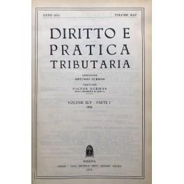 Diritto e Pratica Tributaria. Diretta da Victor Uckmar. Vol. XLV - 1974 - copertina