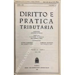 Diritto e Pratica Tributaria. Diretta da Victor Uckmar. Vol. LII - 1981 - copertina
