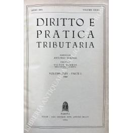 Diritto e Pratica Tributaria. Diretta da Victor Uckmar. Vol. XXXV - 1964 - copertina