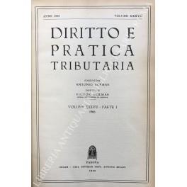 Diritto e Pratica Tributaria. Diretta da Victor Uckmar. Vol. XXXVII - 1966 - copertina
